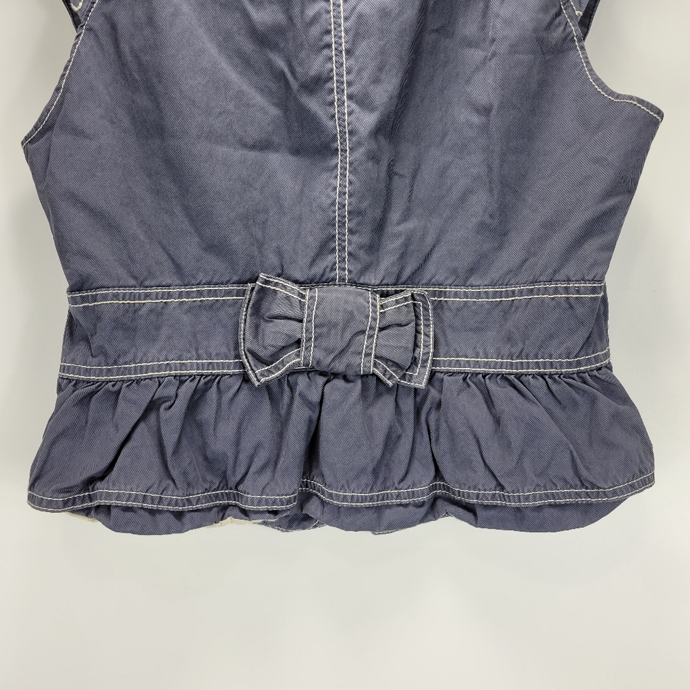 Elevenses Anthropologie Ruffle Button Top Womens 8 Dainty Festival Prairie Boho - Picture 9 of 11